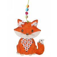 Fädel- und Knüpfmotiv Fuchs aus Holz, 1...