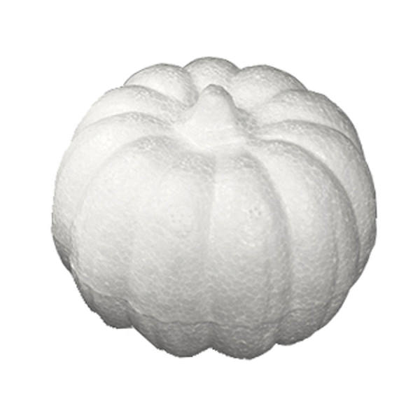 Styropor Kürbis weiß 11 cm, 1 Stück