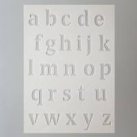 Buchstaben Schablone Kleinbuchstaben, Stencil, 26-teilig...