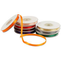 Satinbänder bunt Set 8 Rollen Satinband je 6mm breit, 25m lang Satinband 6mm
