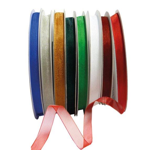 Chiffonbänder Set 8 Rollen, je 6mm breit, 25m lang Chiffonband 6mm breit