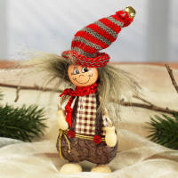 Strickschlauch rot grau, zweifarbig, 1m lang, 3cm breit