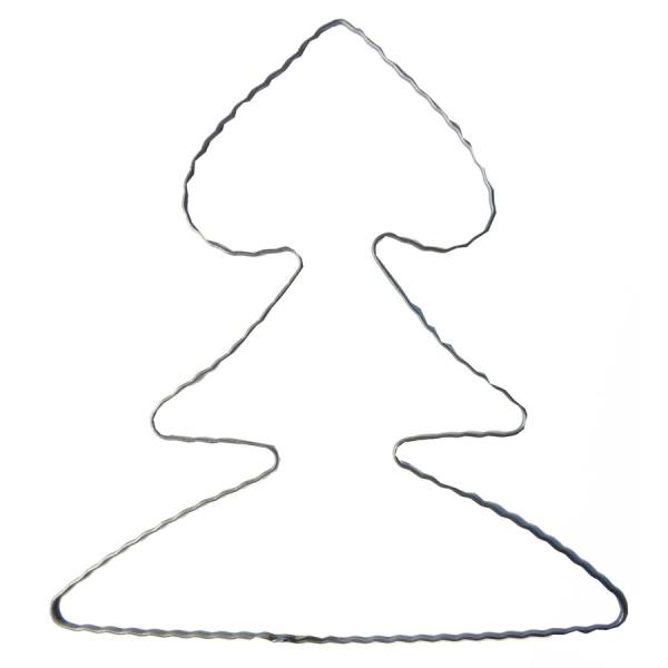 Drahtweihnachtsbaum 20cm cm groß, 10 Bäume aus gewelltem Flachdraht