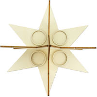 Adventskranz Steckmotiv Holzstern 30 x 22 cm groß für Weihnachten