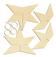 Adventskranz Steckmotiv Holzstern 30 x 22 cm groß für Weihnachten