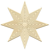 Mobile Stern, 22 cm, aus Pappelholz in mehreren Schichten
