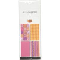 Decoupage Papier Pink Harmonie, 8 Blatt, 25x35 cm