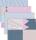 Decoupage Papier  rosa blau, 8 Blatt, 25x35 cm