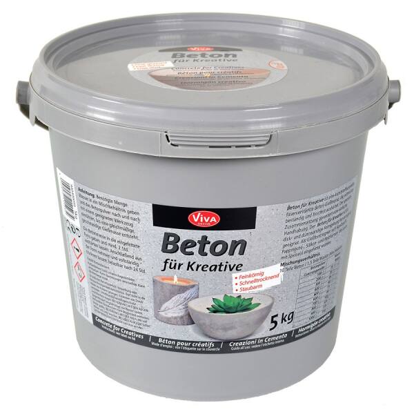 Beton 5kg Betonpulver feinkörnig, Eimer