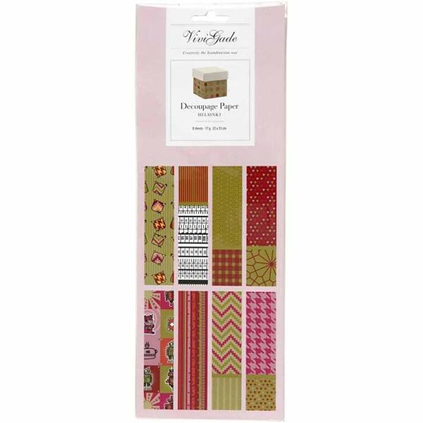 Decoupage Papier Helsinki, 8 Blatt, 25x35 cm