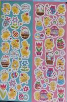 Sticker Ostern Ostereier Osterhasen 16 Blatt je 14x21cm, 944 Sticker