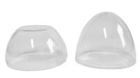 Kunststoffeier transparent stehend 9cm, 5 Stück