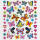 Sticker Schmetterlinge, 1 Blatt 15x16,5 cm