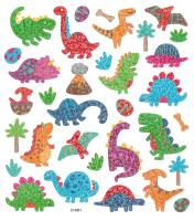 Sticker Dinos, 1 Blatt 15x16,5 cm