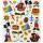 Fancy Glitter Sticker Piraten, 1 Blatt 15x16,5 cm