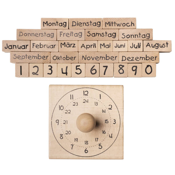 Holzstempel Kalender 30 Teile