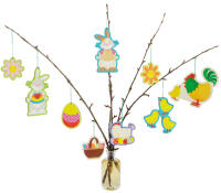 Holzanhänger Ostern, 9 Stück