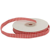 Karoband rot weiß 10mm x 25m 1 Rolle Dekoband Karo...