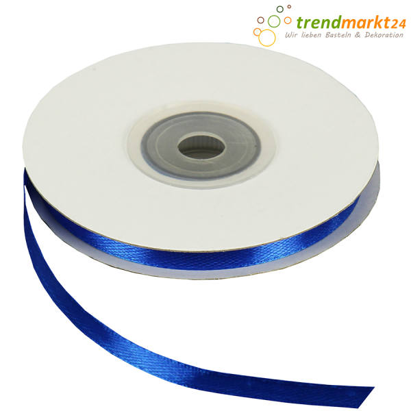 Satinband königsblau Rolle 6mm breit, 25m lang