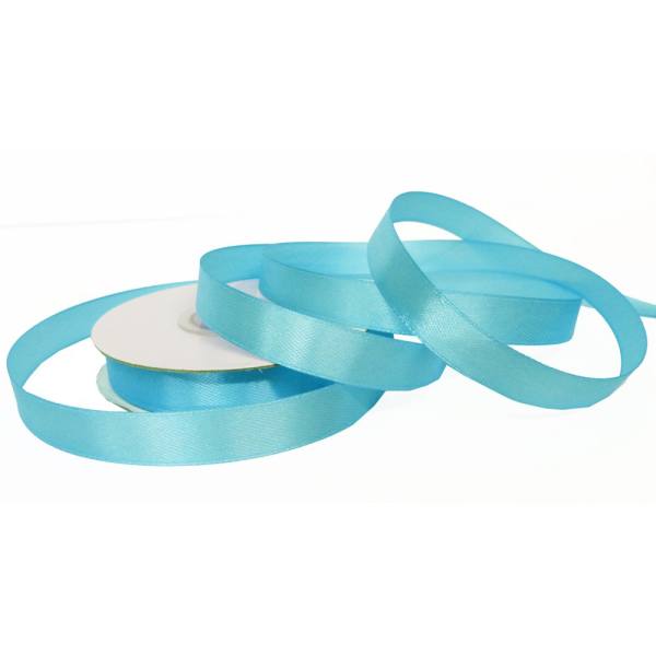 Satinband hellblau, Rolle 12mm breit, 25m lang