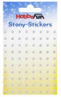 Stony Stickers rund 80 Stück silber, Ø 4 mm...