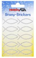Stony Stickers Kristallfische 40 mm, 10 Stück