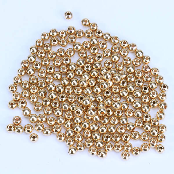 Perlen Kunststoff gold 6mm, 20g