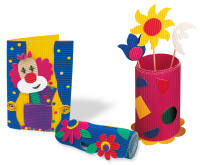 Bastel Wellpappe farbig, 10 Blatt, 25x35 cm, E-Welle
