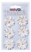 Florella Blüten aus Maulbeerpapier weiß, 3,5...