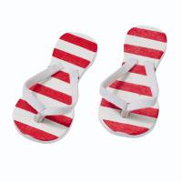 Flip Flops rot-weiß gestreift, 2 Paar, 4,5 x 2 cm