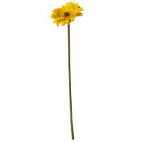 Gerbera gelb Ø 7 cm, ca. 30 cm lang 1 Stück Kunstblume Seidenblume