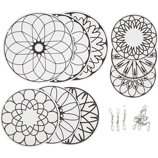 Mandala Bilder zum Ausmalen und Aufhängen, 9 Stück im Set