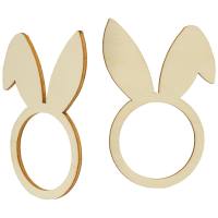 Serviettenhalter Hasenohren, Serviettenringe Pack mit 6...