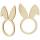 Serviettenhalter Hasenohren, Serviettenringe Pack mit 6 Stück Set 4mm Sperrholz