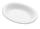 Seifenschale oval, weiß glänzend, ca. 14 x 7,5 x 2 cm