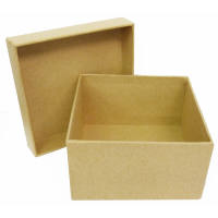 Pappbox quadratisch braun, 10,5 x 10,5 cm, 6 cm hoch