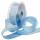 Karoband Vichy hellblau weiß, Rolle 2,5 cm breit, 25 m lang