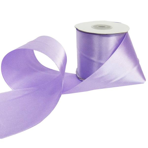 Satinband lavendel, Rolle 75mm breit, 25m lang