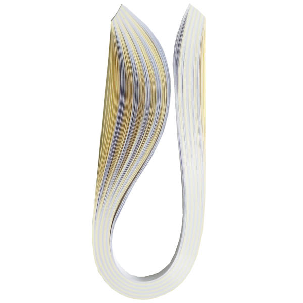 Quilling Streifen creme-weiß, 3mm x 48cm, 100 Stück, 130 g/m²