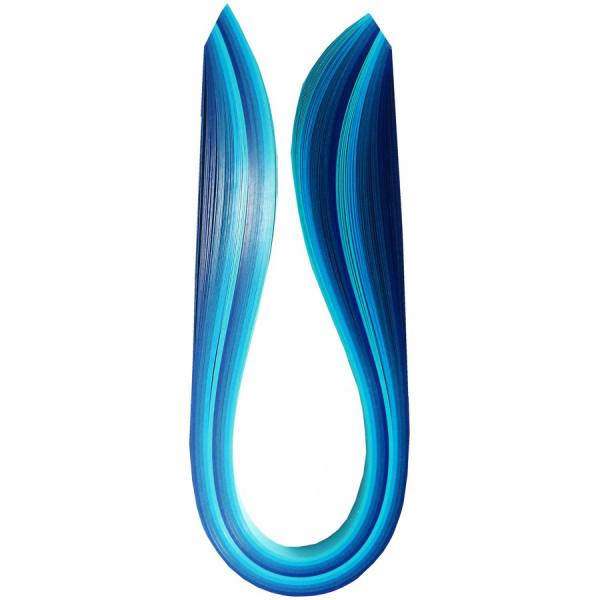 Quilling Streifen Blautöne, 3mm x 48cm, 100 Stück, 130 g/m²