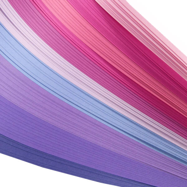 Quilling Streifen Pinktöne, 3mm x 48cm, 100 Stück, 130 g/m²