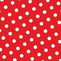 Papierservietten Punkte rot, 33x33 cm, 30 Stück