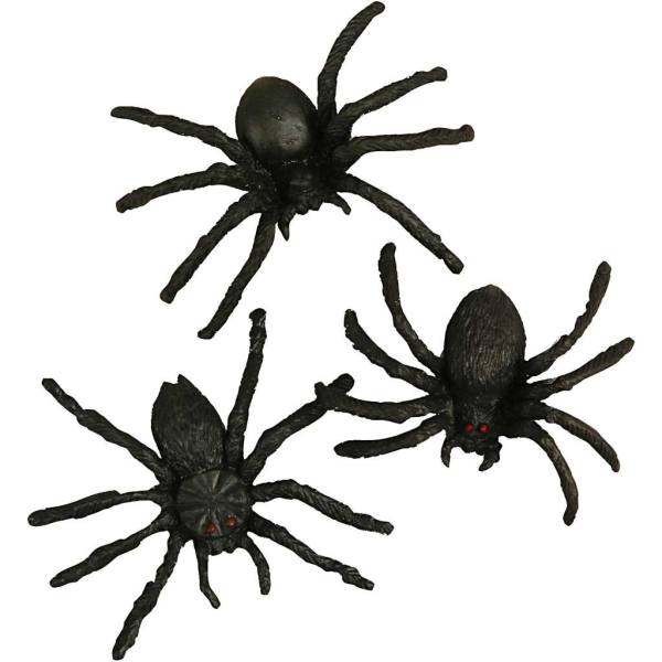 Spinne aus Kunststoff Set mit 3 Stück, ca. 4 cm
