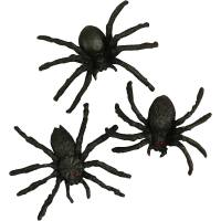Spinne aus Kunststoff, 3 Stück, ca. 4 cm
