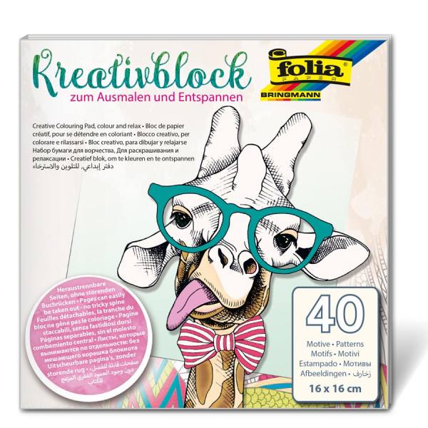Kreativblock zum Ausmalen und Entspannen 16 x 16 cm, 20 Blatt