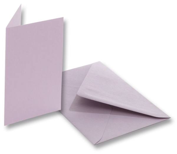 Doppelkarten lila 5er Set, 10,5 x 15 cm