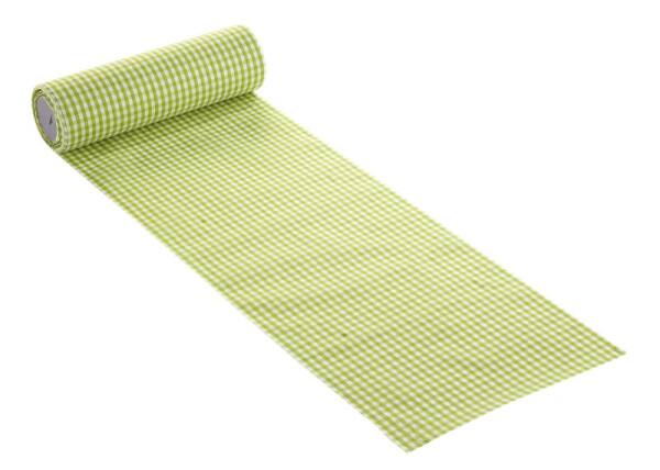 Karo Tischband hellgrün, 20 cm breit, 10 m Rolle
