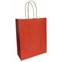 Papiertragetasche rot 6er Pack mit Kordelgriff 18x22 cm...