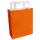 Papiertragetasche orange 6er Pack mit Flachhenkel 18x22 cm