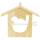 Vogelfutterhaus 19 x 21 cm, Vogelfutterstation Kiefernholz
